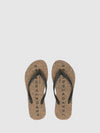 Beach Flip-Flops BASE Coal Black Rubber Strap